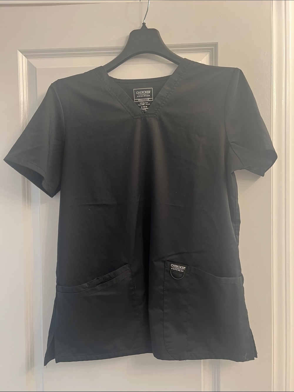 Cherokee workwear black scrub top